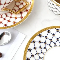 Nordic Gold Kaffeeset – 3-teiliges Teetassenset aus Bone China