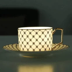 Nordic Gold Kaffeeset – 3-teiliges Teetassenset aus Bone China