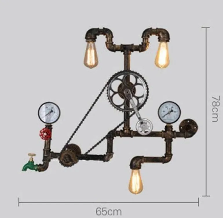 Nordic Iron Water Lamp - Loft Style Metal Lighting