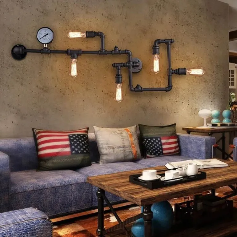 Nordic Iron Water Lamp - Loft Style Metal Lighting