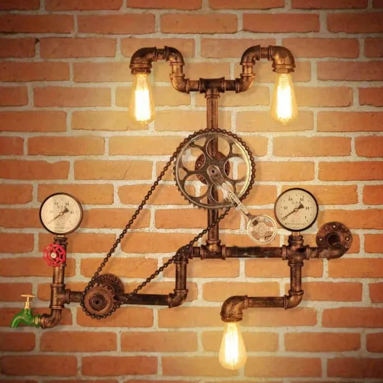 Nordic Iron Water Lamp - Loft Style Metal Lighting