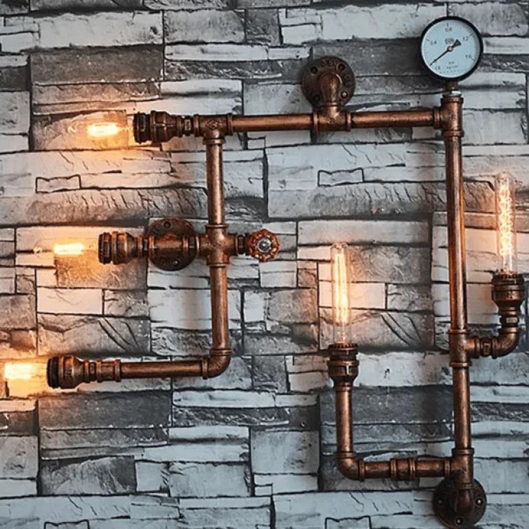 Nordic Iron Water Lamp - Loft Style Metal Lighting
