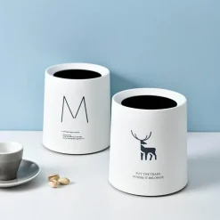 Nordic Mini Doppelschicht-Desktop-Mülleimer - Stilvoller Büro-Organizer