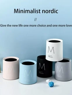 Nordic Mini Doppelschicht-Desktop-Mülleimer - Stilvoller Büro-Organizer