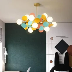 Nordic Multicolor LED Pendant Lights - Artistic Tree Design