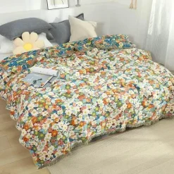 Nordische Baumwoll-Überwurfdecke – doppelseitiger Sofabezug und Tagesdecke