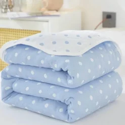 Nordische Baumwollgaze-Überwurfdecke - Weiche Cartoon-Tagesdecke für Betten und Sofas