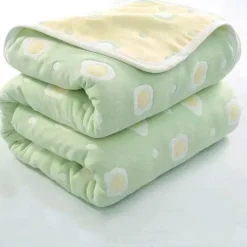 Nordische Baumwollgaze-Überwurfdecke - Weiche Cartoon-Tagesdecke für Betten und Sofas