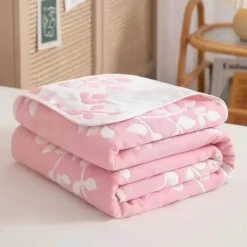 Nordische Baumwollgaze-Überwurfdecke - Weiche Cartoon-Tagesdecke für Betten und Sofas