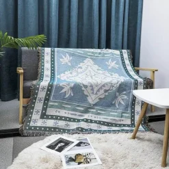 Nordische Überwurfdecke - Gemütliches Bohemian-Sofa und Picknickmatte