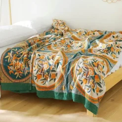 Nordische Überwurfdecke aus Baumwolle – weiche Gaze-Sofa-Tagesdecke