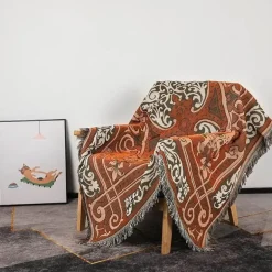 Nordische böhmische Decke – vielseitiger Bett-Sofa-Bezug, ethnisches Picknick, Camping, unverzichtbar