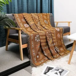 Nordische böhmische Decke – vielseitiger Bett-Sofa-Bezug, ethnisches Picknick, Camping, unverzichtbar