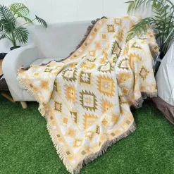 Nordische böhmische Decke – vielseitiger Bett-Sofa-Bezug, ethnisches Picknick, Camping, unverzichtbar