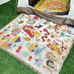 Nordische böhmische Decke – vielseitiger Bett-Sofa-Bezug, ethnisches Picknick, Camping, unverzichtbar