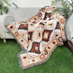 Nordische böhmische Decke – vielseitiger Bett-Sofa-Bezug, ethnisches Picknick, Camping, unverzichtbar