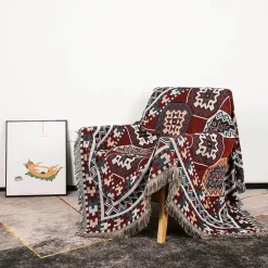Nordische Boho-Überwurfdecke - Gemütliche Dekodecke