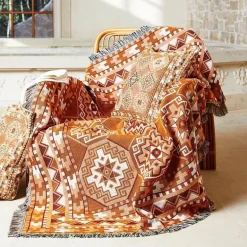 Nordische Boho-Überwurfdecke - Gemütliche Dekodecke