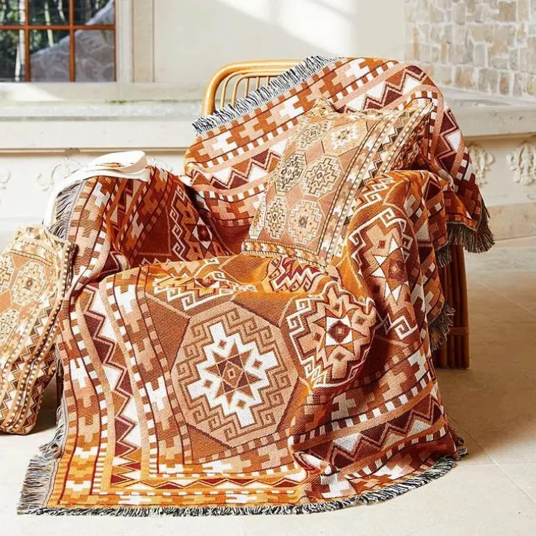 Nordische Boho-Überwurfdecke - Gemütliche Dekodecke