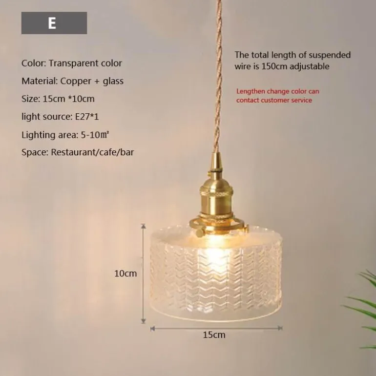 Nordische Glaspendelleuchte - Transparente Leuchte