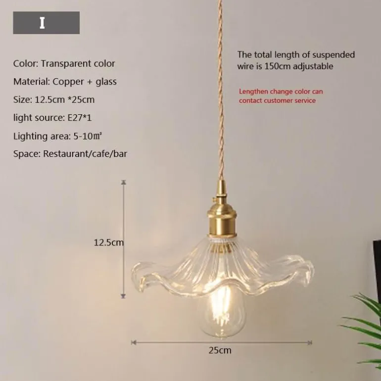 Nordische Glaspendelleuchte - Transparente Leuchte