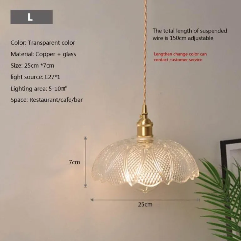 Nordische Glaspendelleuchte - Transparente Leuchte