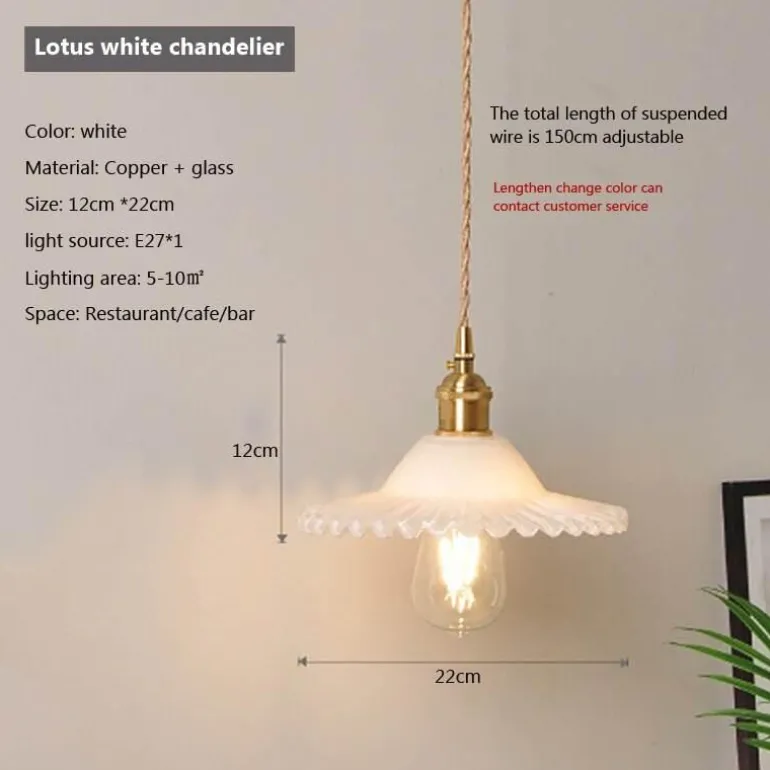 Nordische Glaspendelleuchte - Transparente Leuchte