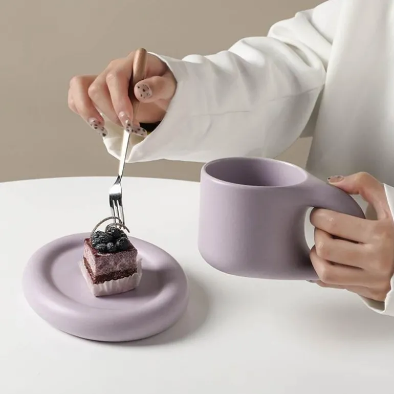 Nordische Keramiktasse - Handgemachte Kaffeetasse