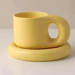 Nordische Keramiktasse - Handgemachte Kaffeetasse