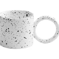 Nordische Keramiktasse mit Punkten - Minimalistisches Geschenk für Paare