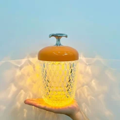 Nordische Kristall-Tischlampe – Elegante Atmosphärenbeleuchtung