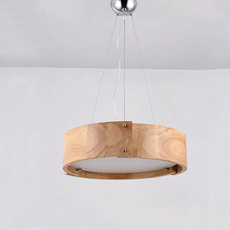 Nordische LED-Pendelleuchte aus Holz – Luxuriöse Wohnraumbeleuchtung