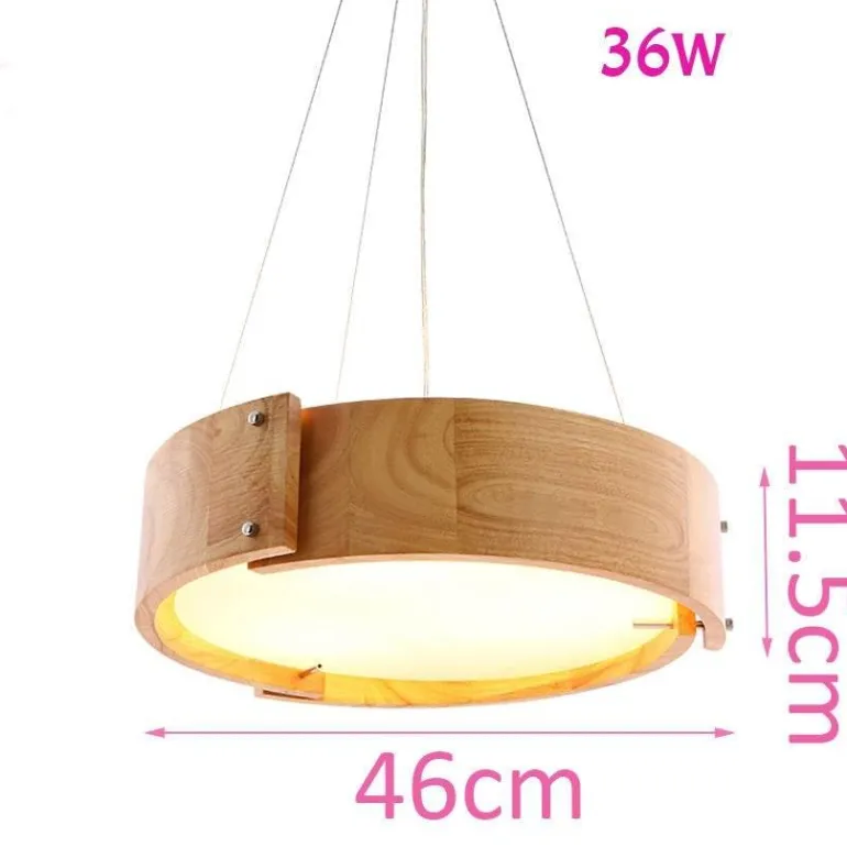 Nordische LED-Pendelleuchte aus Holz – Luxuriöse Wohnraumbeleuchtung