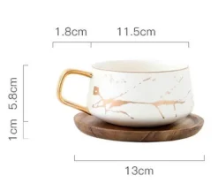 Nordische Marmor-Keramik-Kaffeetassen – Elegantes Designer-Trinkgeschirr