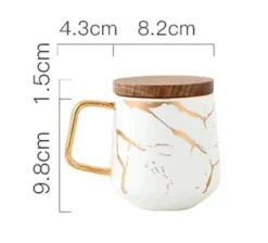 Nordische Marmor-Keramik-Kaffeetassen – Elegantes Designer-Trinkgeschirr