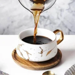 Nordische Marmor-Keramik-Kaffeetassen – Elegantes Designer-Trinkgeschirr