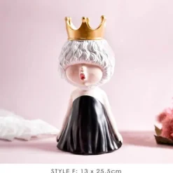 Nordische Mädchen-Skulptur – Bubble Bow-Knot Home Decor Akzent