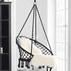 Nordische Outdoor-Hängematte – Gemütliche gestrickte Campingschaukel