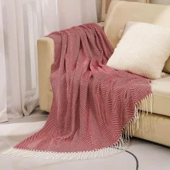 Nordische Streifen Überwurfdecke - Weiches Boho-Sofa-Schlafzimmerdekor