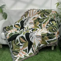 Nordische Strickdecke – Bohemian-Überwurf für den Außenbereich für Camping-Wohnzimmerdekor
