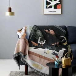 Nordische Strickdecke - Modernes Sofa-Accessoire