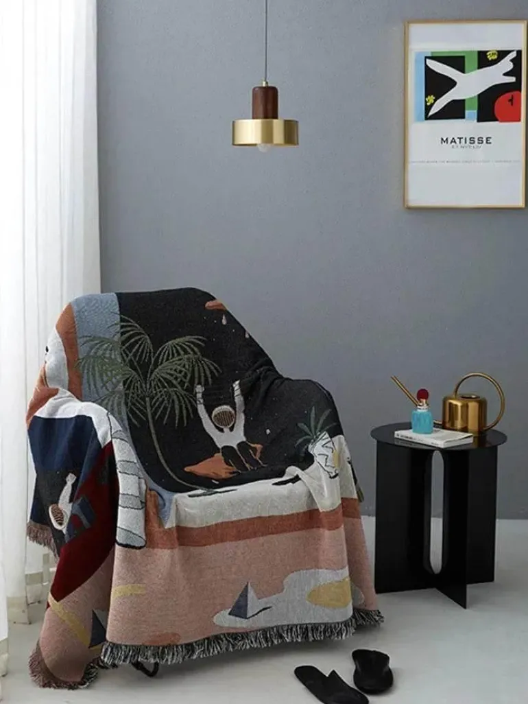 Nordische Strickdecke - Modernes Sofa-Accessoire