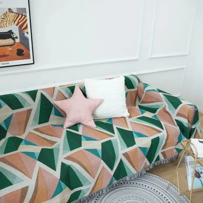 Nordische Strickdecke – Multifunktionaler Sofa-Reisebezug