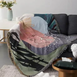 Nordische Strickdecke – Multifunktionaler Sofa-Reisebezug