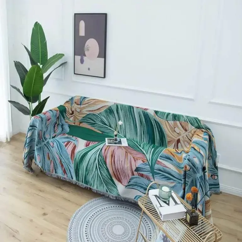 Nordische Strickdecke – Multifunktionaler Sofa-Reisebezug