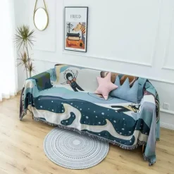 Nordische Strickdecke – Multifunktionaler Sofa-Reisebezug