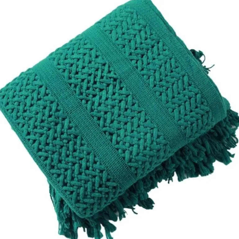 Nordische Strickdecke – weicher Luxus-Tagesdecken-Sofabezug