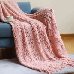 Nordische Strickdecke – weicher Luxus-Tagesdecken-Sofabezug