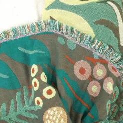 Nordische Waldtier-Überwurfdecke - Gemütliche Cartoon-Dekodecke