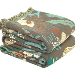 Nordische Waldtier-Überwurfdecke - Gemütliche Cartoon-Dekodecke